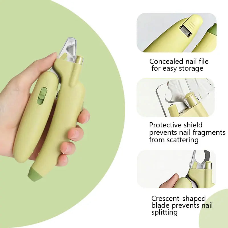 Dog Cat Nail Trimmer with LED Light & UV Lamp
