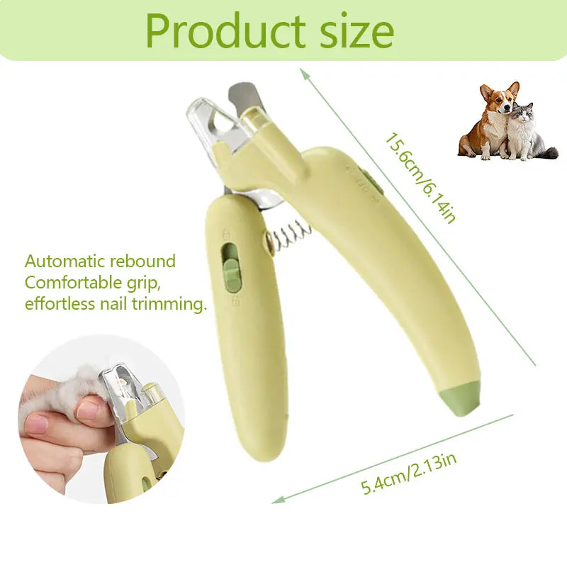 Dog Cat Nail Trimmer with LED Light & UV Lamp