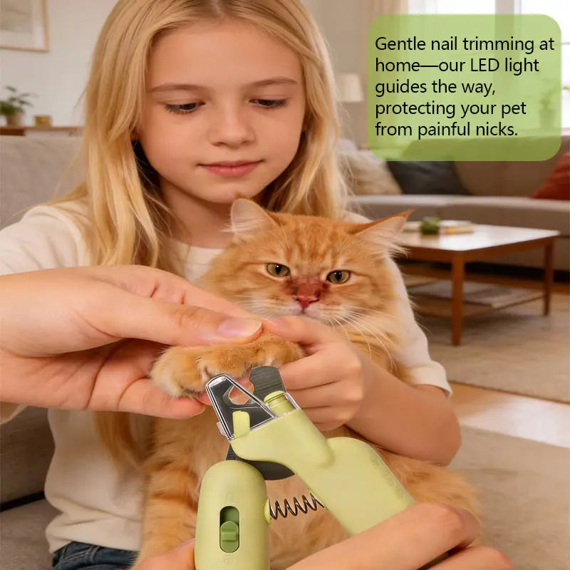 Dog Cat Nail Trimmer with LED Light & UV Lamp