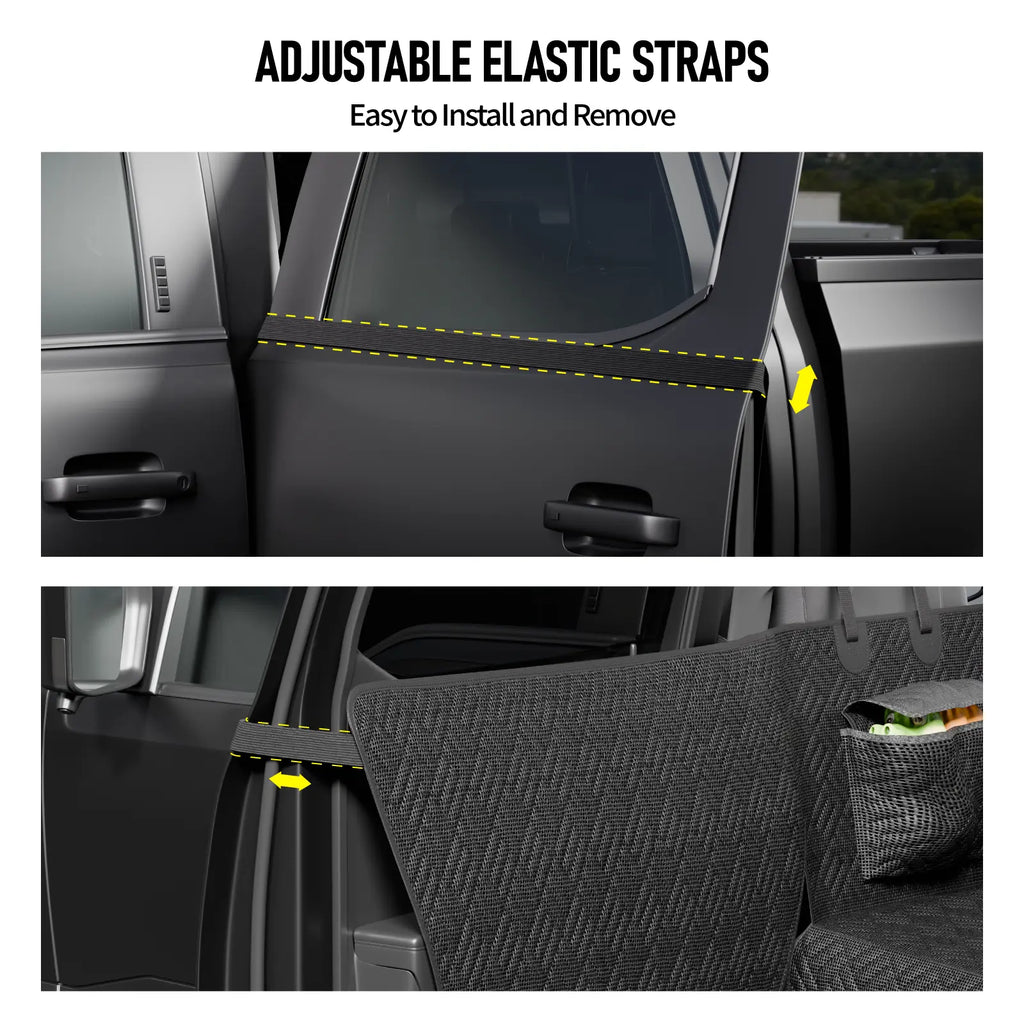 Premium Waterproof Dog Car Seat Cover with Reinforced Base, Supports Up to 400 lbs | Innovative Hammock Style Back Seat Extender for Cars, SUVs, and Full-Size Trucks (Available in Small and Large Sizes)